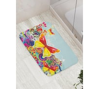Коврик противоскользящий JoyArty "Разноцветные бабочки" для ванной, сауны, бассейна, bath_30789