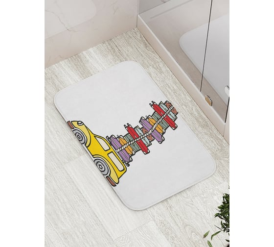 Коврик противоскользящий JoyArty "Навстречу путешествиям" для ванной, сауны, бассейна, bath_3422