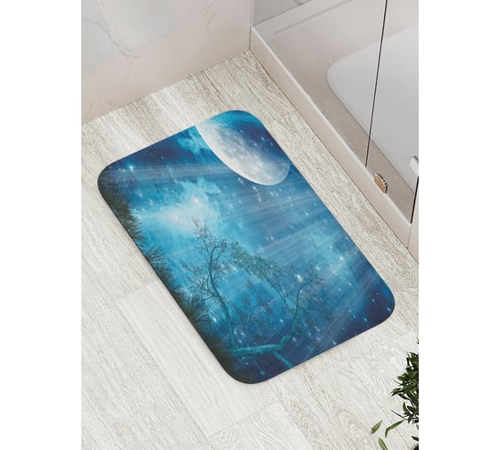 Коврик противоскользящий JoyArty "Фантастический ночной пейзаж" для ванной, сауны, бассейна, bath_30878 1