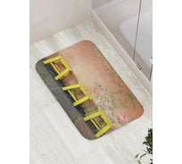 Коврик противоскользящий JoyArty "Три табуретки" для ванной, сауны, бассейна, bath_3391