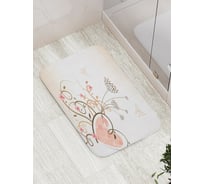 Коврик противоскользящий JoyArty "Любовный одуванчик" для ванной, сауны, бассейна, bath_3394