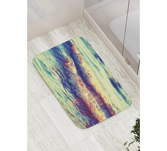 Коврик противоскользящий JoyArty "Тепло волн" для ванной, сауны, бассейна, bath_3547 1