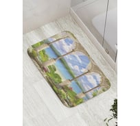 Коврик противоскользящий JoyArty "Утренние лучи на террасе" для ванной, сауны, бассейна, bath_34900