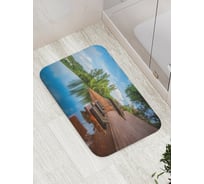 Коврик противоскользящий JoyArty "Лежаки в бассейне" для ванной, сауны, бассейна, bath_34886