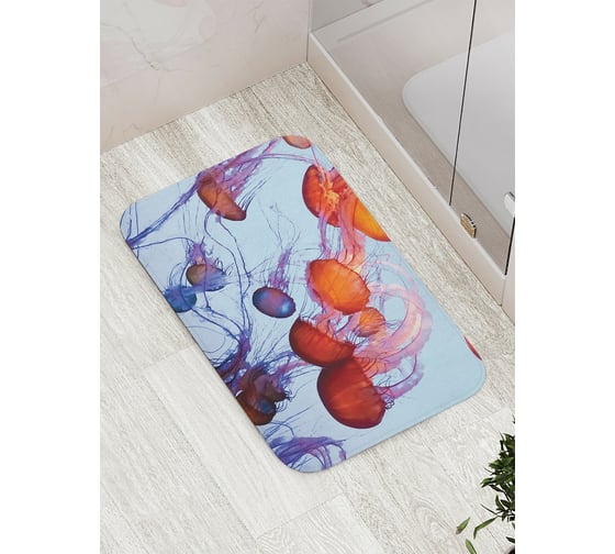 Коврик противоскользящий JoyArty "Море медуз" для ванной, сауны, бассейна, bath_3522