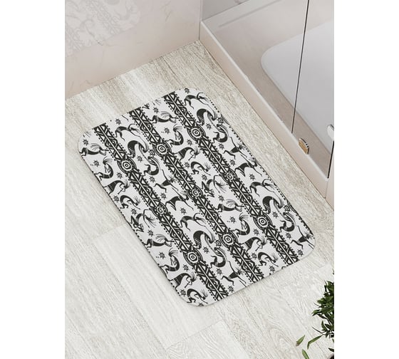 Коврик противоскользящий JoyArty "Этнические танцы" для ванной, сауны, бассейна, bath_378439 1