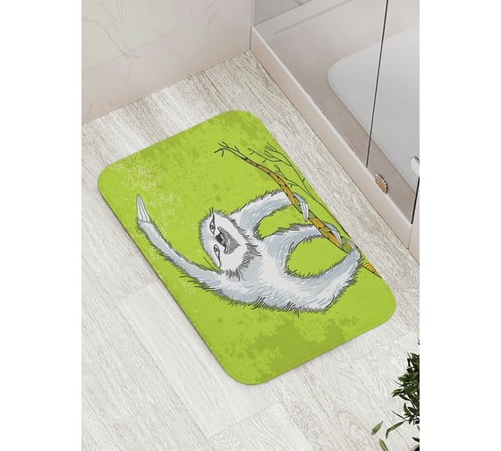 Коврик противоскользящий JoyArty "Ленивец" для ванной, сауны, бассейна, bath_37867 1