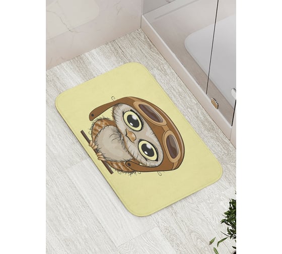 Коврик противоскользящий JoyArty "Отважный летчик" для ванной, сауны, бассейна, bath_378369 1