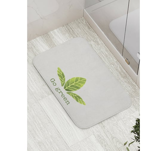 Коврик противоскользящий JoyArty "Go green" для ванной, сауны, бассейна, bath_378459 1
