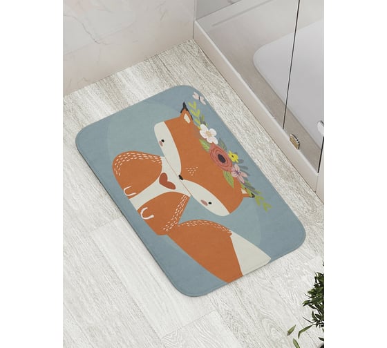 Коврик противоскользящий JoyArty "Скромная лисичка" для ванной, сауны, бассейна, bath_378476