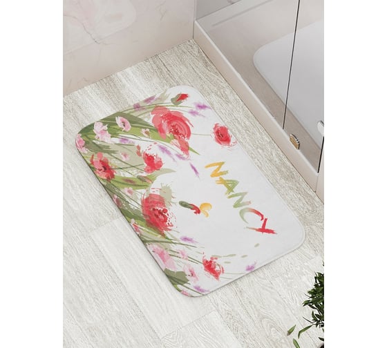 Коврик противоскользящий JoyArty "Валентинка Ненси" для ванной, сауны, бассейна, bath_4454 1