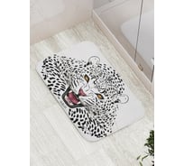 Коврик противоскользящий JoyArty "Агрессия леопарда" для ванной, сауны, бассейна, bath_4294