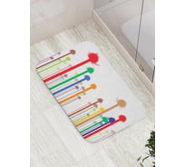 Коврик противоскользящий JoyArty "Красочный чертополох" для ванной, сауны, бассейна, bath_4387