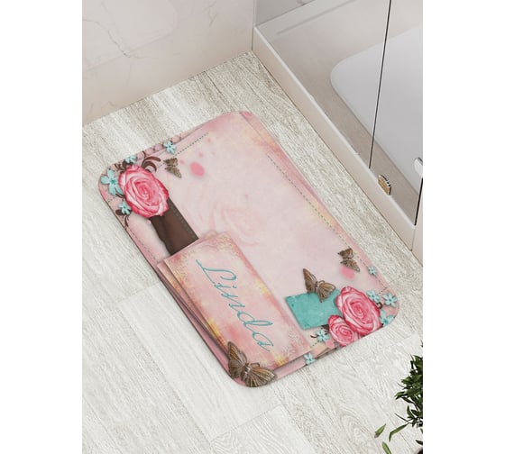 Коврик противоскользящий JoyArty "Валентинка Линда" для ванной, сауны, бассейна, bath_4463 1