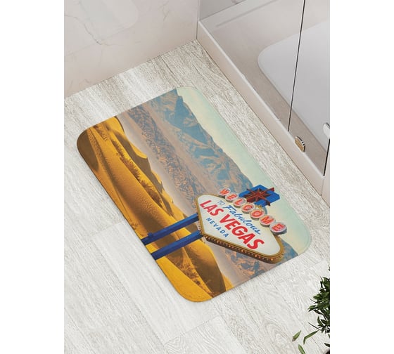 Коврик противоскользящий JoyArty "По дороге в Лас Вегас" для ванной, сауны, бассейна, bath_4738 1