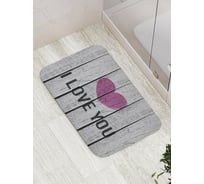 Коврик противоскользящий JoyArty "Сердце на деревянном фоне" для ванной, сауны, бассейна, bath_46203