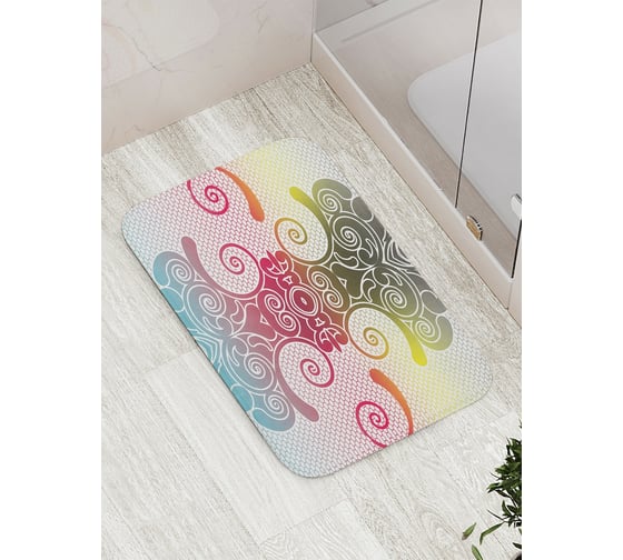 Коврик противоскользящий JoyArty "Символический градиент" для ванной, сауны, бассейна, bath_4725 1