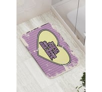 Коврик противоскользящий JoyArty "Серце с точками" для ванной, сауны, бассейна, bath_46217