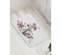 Коврик противоскользящий JoyArty "Якорь в цветах" для ванной, сауны, бассейна, bath_4626