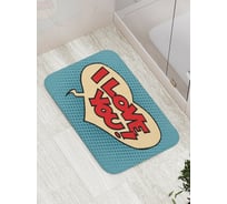 Коврик противоскользящий JoyArty "Сердце в стиле поп-арт" для ванной, сауны, бассейна, bath_46213