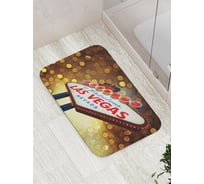 Коврик противоскользящий JoyArty "В Лас Вегас за приключениями" для ванной, сауны, бассейна, bath_4739