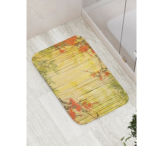 Коврик противоскользящий JoyArty "Рисунок на бамбуке" для ванной, сауны, бассейна, bath_4729