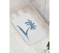 Коврик противоскользящий JoyArty "Синяя пальма" для ванной, сауны, бассейна, bath_4821