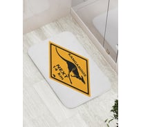 Коврик противоскользящий JoyArty "Указатель Кенгуру 14 км" для ванной, сауны, бассейна, bath_4954