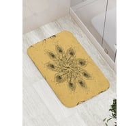 Коврик противоскользящий JoyArty "Цветок из перьев" для ванной, сауны, бассейна, bath_4895