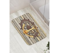 Коврик противоскользящий JoyArty "Якорь и штурвал" для ванной, сауны, бассейна, bath_4903