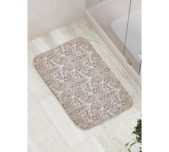 Коврик противоскользящий JoyArty "Серый узор" для ванной, сауны, бассейна, bath_4893 1