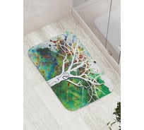 Коврик противоскользящий JoyArty "Дерево с узорами" для ванной, сауны, бассейна, bath_4902
