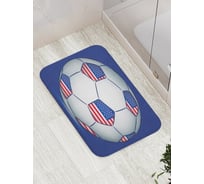 Коврик противоскользящий JoyArty "Мяч футбольный Америка" для ванной, сауны, бассейна, bath_4950