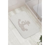 Коврик противоскользящий JoyArty "Якорь в полоску" для ванной, сауны, бассейна, bath_4820