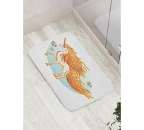 Коврик противоскользящий JoyArty "Огненный единорог" для ванной, сауны, бассейна, bath_4965