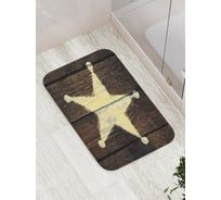 Коврик противоскользящий JoyArty "Звезда шерифа" для ванной, сауны, бассейна, bath_5030