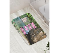 Коврик противоскользящий JoyArty "Надпись на фоне горы" для ванной, сауны, бассейна, bath_5025