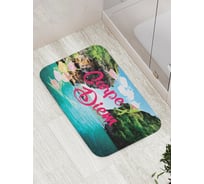 Коврик противоскользящий JoyArty "Надпись на фоне океана" для ванной, сауны, бассейна, bath_5023