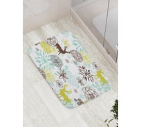 Коврик противоскользящий JoyArty "Олени и цветы" для ванной, сауны, бассейна, bath_50117