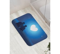 Коврик противоскользящий JoyArty "Луна в форме сердца" для ванной, сауны, бассейна, bath_53938