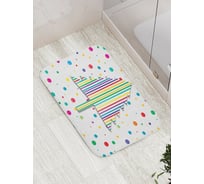 Коврик противоскользящий JoyArty "Полосатая ель" для ванной, сауны, бассейна, bath_5530