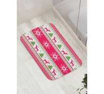 Коврик противоскользящий JoyArty "Олени с елками" для ванной, сауны, бассейна, bath_5916