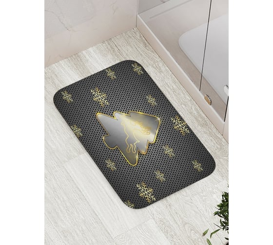 Коврик противоскользящий JoyArty "Золотая ель" для ванной, сауны, бассейна, bath_5694 1
