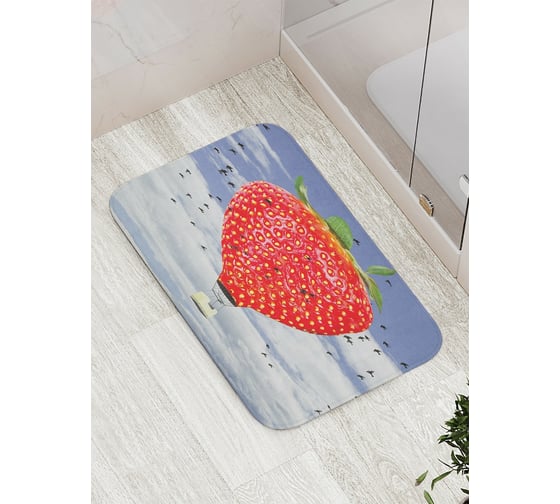 Коврик противоскользящий JoyArty "Воздушная клубника" для ванной, сауны, бассейна, bath_5518 1