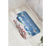 Коврик противоскользящий JoyArty "Елочные шары у ворот" для ванной, сауны, бассейна, bath_5686