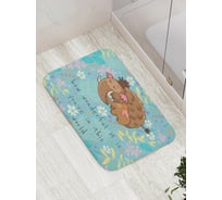 Коврик противоскользящий JoyArty "Мамонтены в цветах" для ванной, сауны, бассейна, bath_60453