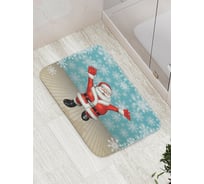 Коврик противоскользящий JoyArty "Счастье деда мороза" для ванной, сауны, бассейна, bath_5949