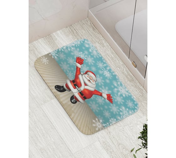 Коврик противоскользящий JoyArty "Счастье деда мороза" для ванной, сауны, бассейна, bath_5949 1