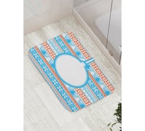 Коврик противоскользящий JoyArty "Елочный шар на узоре" для ванной, сауны, бассейна, bath_5924