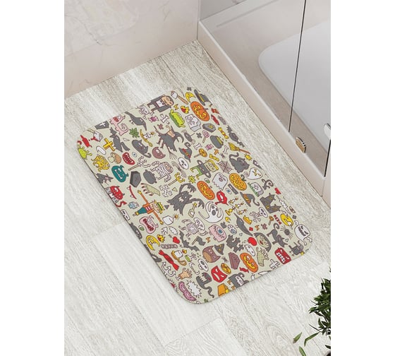 Коврик противоскользящий JoyArty "Нечисть" для ванной, сауны, бассейна, bath_6037 1